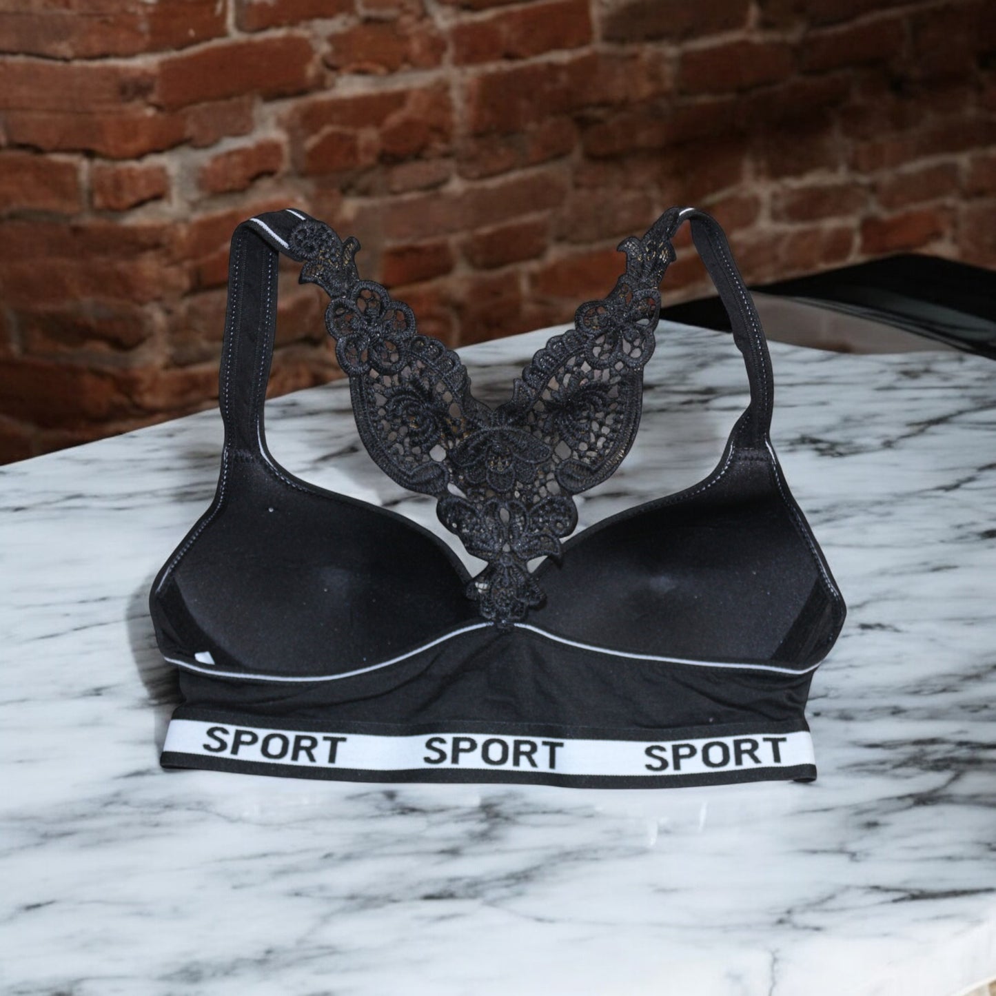 Premium Padded Sports Bralette With Butterfly Designer Back